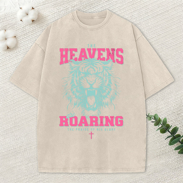 The Heavens Are Roaring Christian Washed T-Shirt