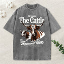 He Owns The Cattle On A Thousand Hills Christian Washed T-Shirt