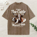 He Owns The Cattle On A Thousand Hills Christian Washed T-Shirt
