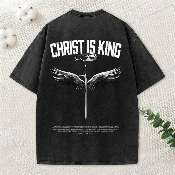 Christ Is King Christian Washed T-Shirt
