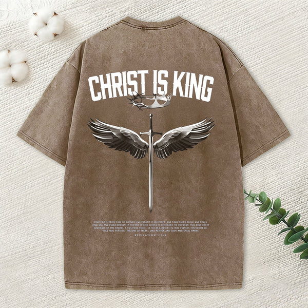 Christ Is King Christian Washed T-Shirt