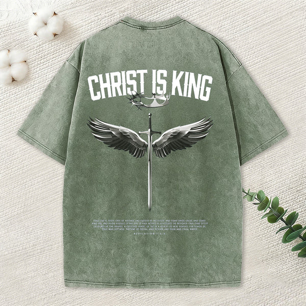 Christ Is King Christian Washed T-Shirt