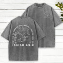 When You Go Through Deep Waters Christian Washed T-Shirt
