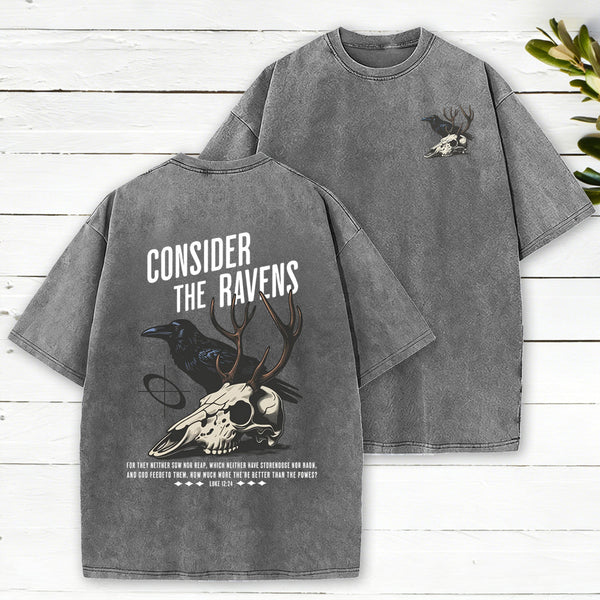 Consider The Ravens Chirstian Washed T-Shirt