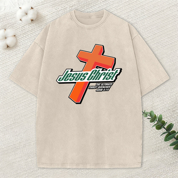 Jesus Christ Cross Christian Washed T-Shirt