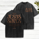 Jesus Saves Christian Washed T-Shirt