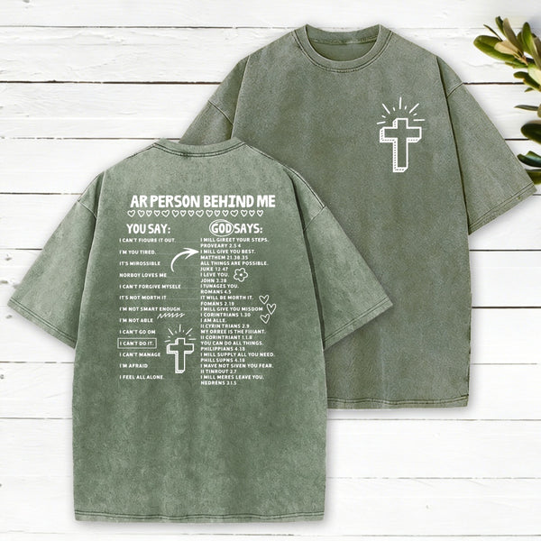 Dear Person Behind Me Christian Washed T-Shirt