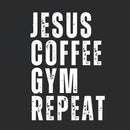 Jesus Coffee Gym Repeat Christian Washed T-Shirt