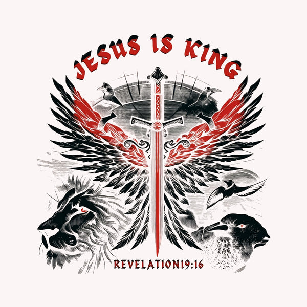 Jesus Is King Wings Christian Washed T-Shirt