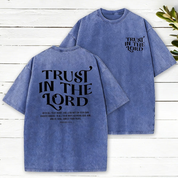 Trust In The Lord Christian Washed T-Shirt