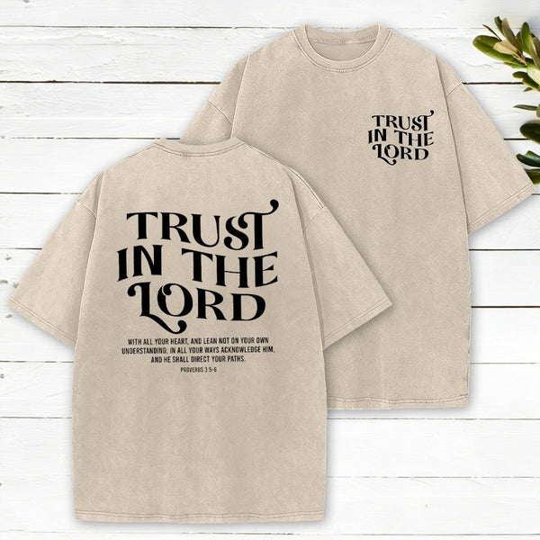 Trust In The Lord Christian Washed T-Shirt