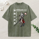 Armor Of God Anime Christian Washed T-Shirt
