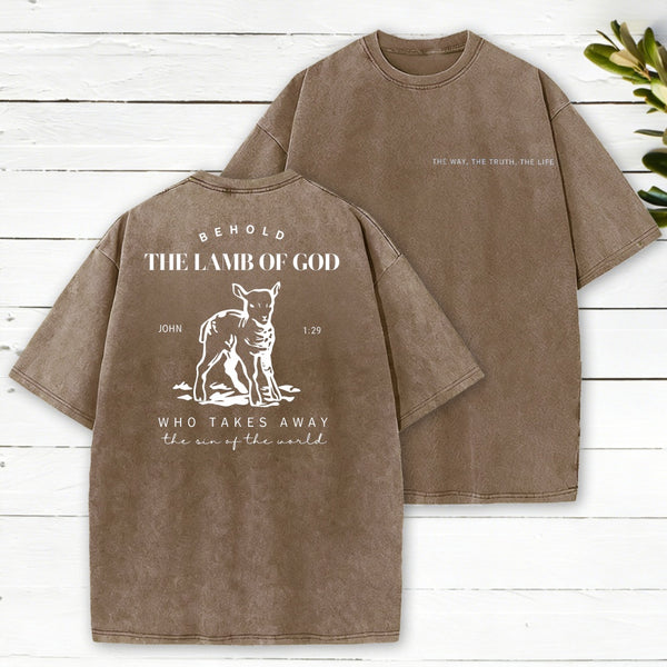 The Lamb Of God Christian Washed T-Shirt