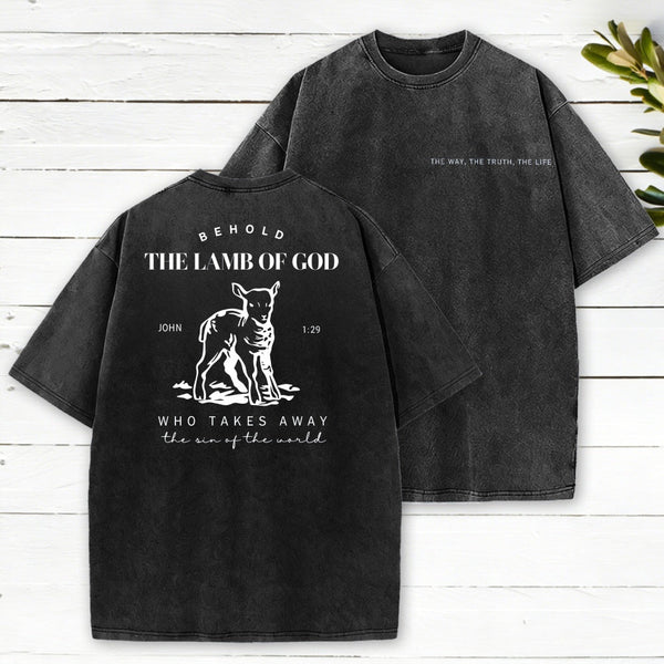 The Lamb Of God Christian Washed T-Shirt