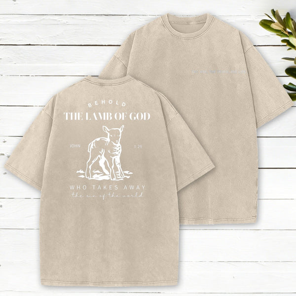 The Lamb Of God Christian Washed T-Shirt