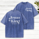 Jesus Is King Christian Washed T-Shirt