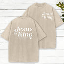Jesus Is King Christian Washed T-Shirt