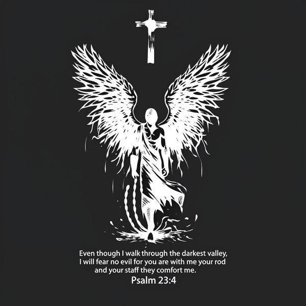 I Will Fear No Evil Christian Washed T-Shirt