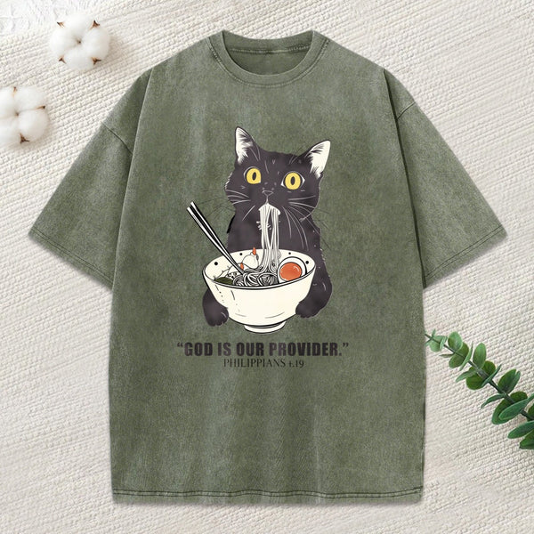 God Is Our Provider Christian Washed T-Shirt