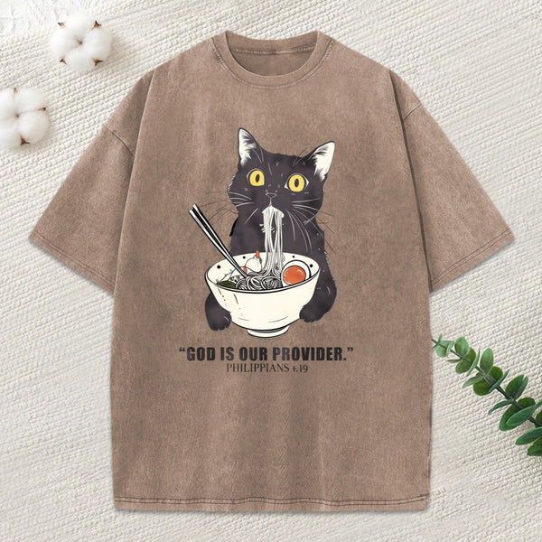 God Is Our Provider Christian Washed T-Shirt