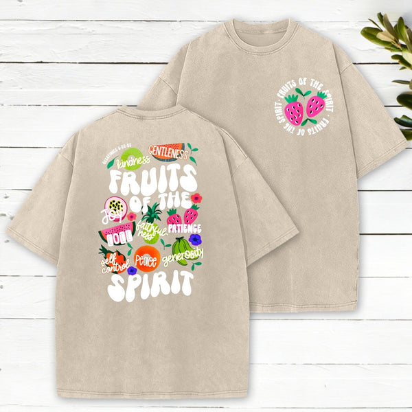 Fruit Of The Spirit Christian Washed T-Shirt