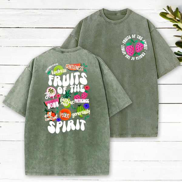 Fruit Of The Spirit Christian Washed T-Shirt