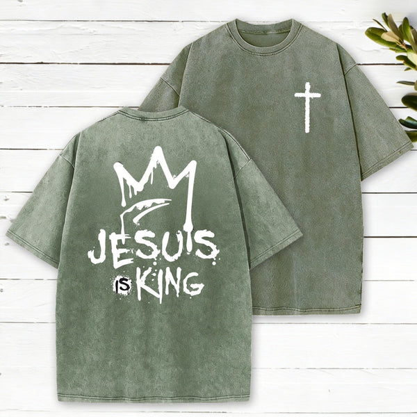 Jesus Is King Washed T-Shirt