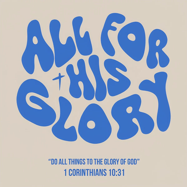All For His Glory Christian Washed T-Shirt