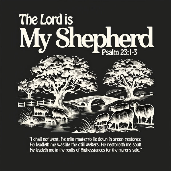 The Lord Is My Shepherd Christian Washed T-Shirt