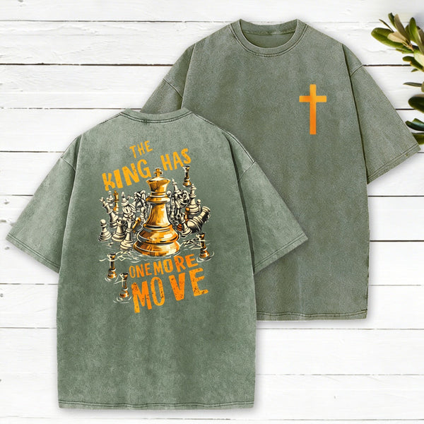 The King Has One More Move Christian Washed T-Shirt