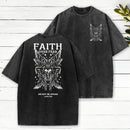 Faith Over Fear Seraphim Angel Christian Washed T-Shirt
