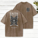 Faith Over Fear Seraphim Angel Christian Washed T-Shirt