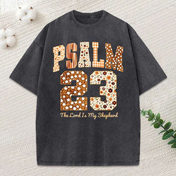 Psalm 23 Christian Washed T-Shirt