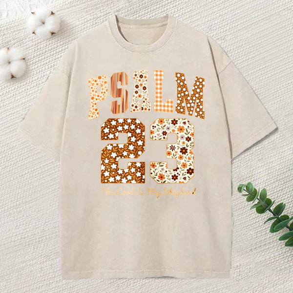 Psalm 23 Christian Washed T-Shirt