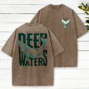 When You Go Through Deep Waters Christian Washed T-Shirt