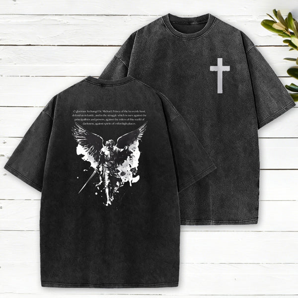 Archangel St. Michael Washed T-Shirt
