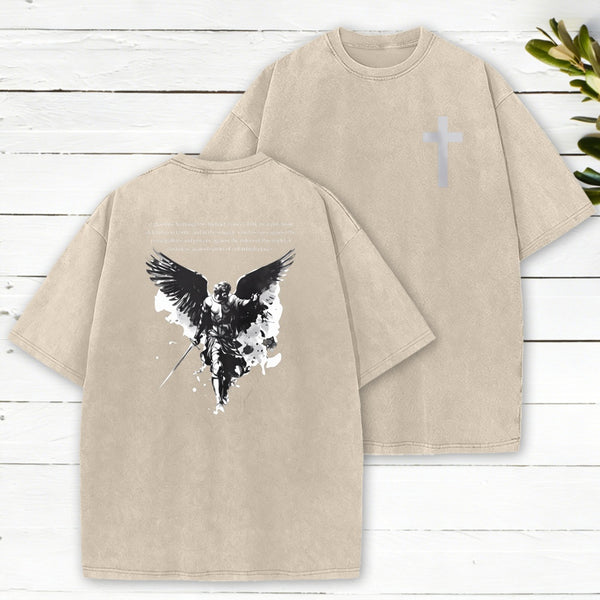 Archangel St. Michael Washed T-Shirt