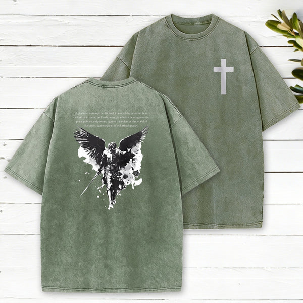 Archangel St. Michael Washed T-Shirt