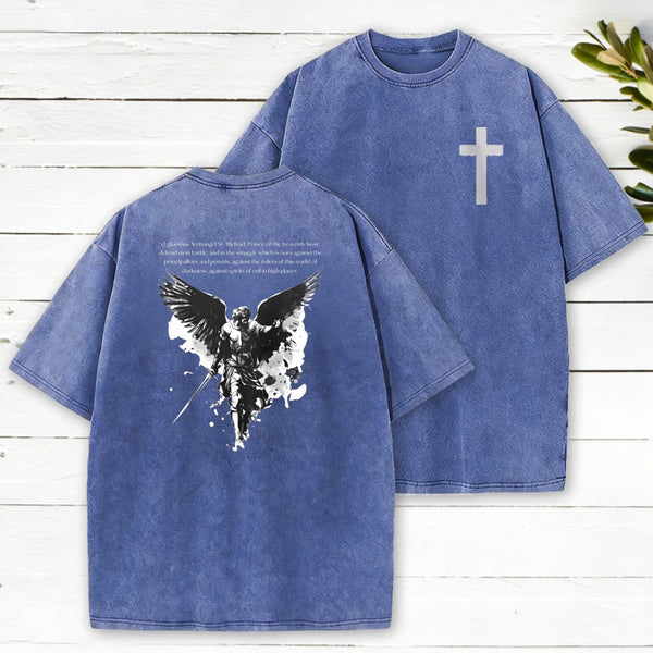 Archangel St. Michael Washed T-Shirt