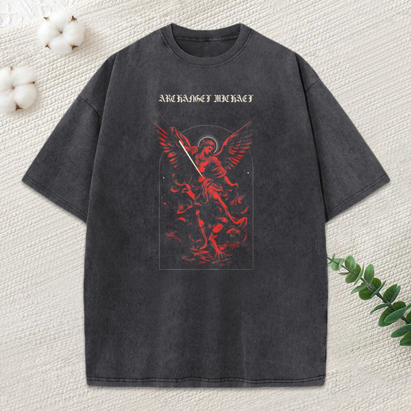 Archangel Michael Washed T-Shirt
