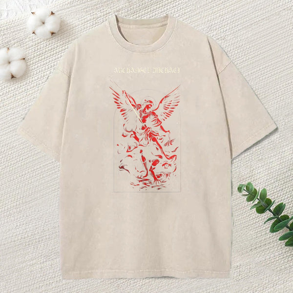 Archangel Michael Washed T-Shirt