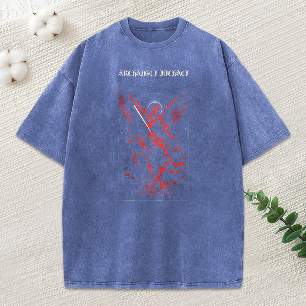 Archangel Michael Washed T-Shirt