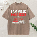 I Am Mixed Half Jesus And Half Peter Washed T-Shirt