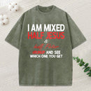 I Am Mixed Half Jesus And Half Peter Washed T-Shirt