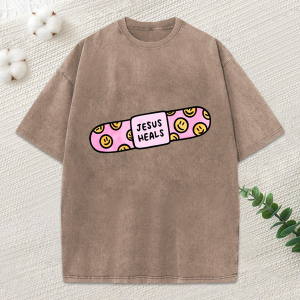 Jesus Heals Washed T-Shirt