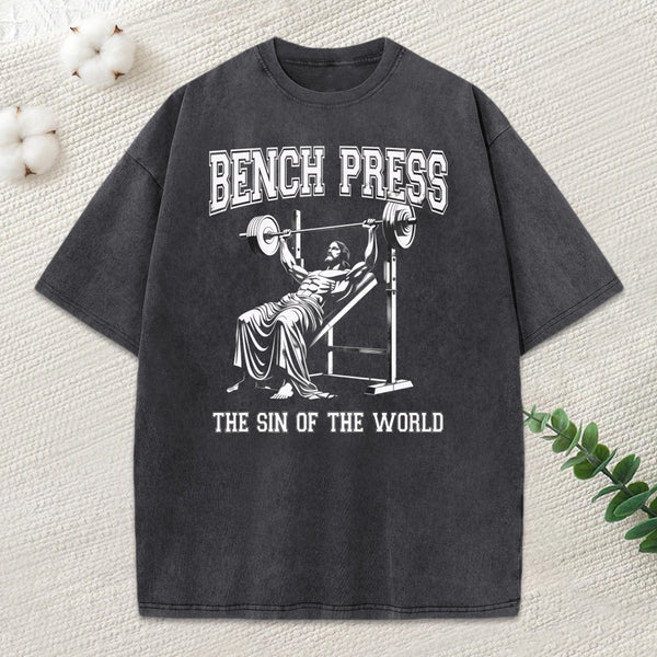 Bench Press The Sin Of The World Washed T-Shirt