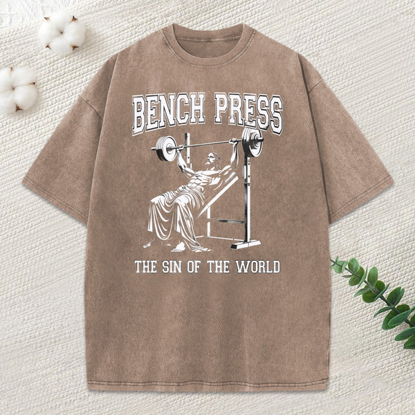 Bench Press The Sin Of The World Washed T-Shirt