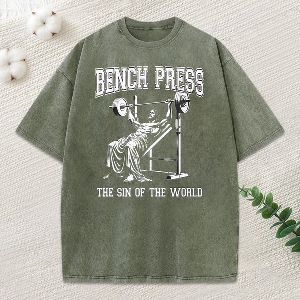 Bench Press The Sin Of The World Washed T-Shirt