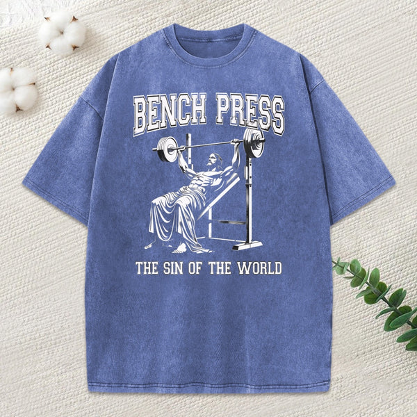 Bench Press The Sin Of The World Washed T-Shirt