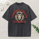 Courage Strength Lifting Club Washed T-Shirt